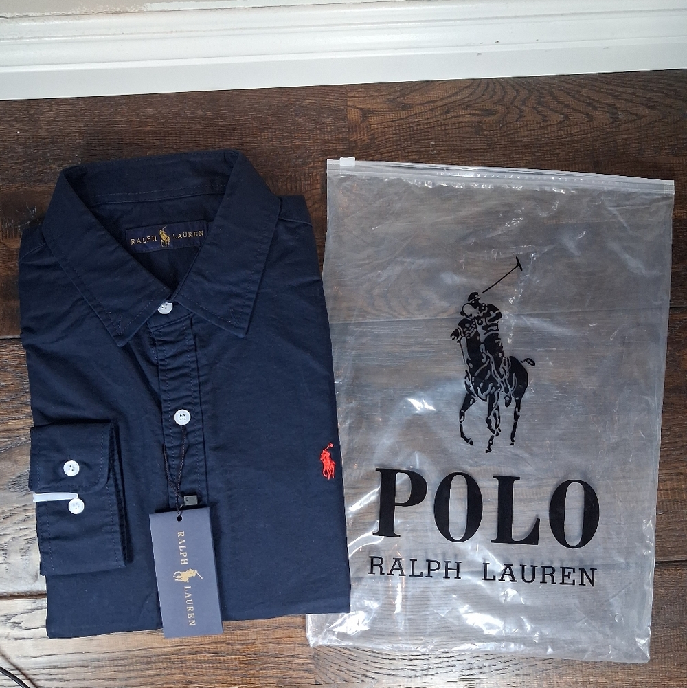 Brand New Ralph Lauren Classic Oxford Shirt Navy XL